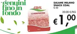 Coal Salame Milano Snack Coal offerta