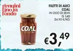 Coal Filetti di alici Coal offerta