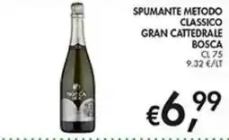 Coal Spumante Metodo Classico Gran Cattedrale Bosca offerta