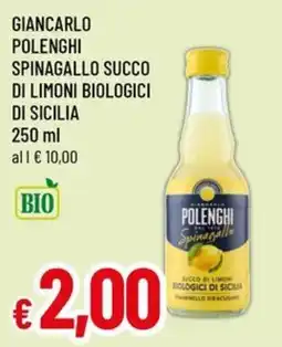 Famila Giancarlo Polenghi Spinagallo Succo di Limoni Biologici di Sicilia offerta