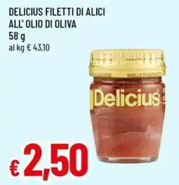 Famila Delicius filetti di alici all'olio di oliva offerta