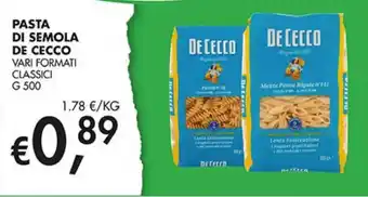 Coal Pasta di semola De Cecco offerta