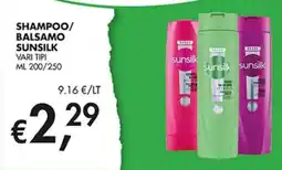 Coal Shampoo/Balsamo Sunsilk offerta