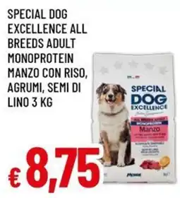 Famila Special Dog Excellence All Breeds Adult Monoprotein Manzo con Riso, Agrumi, Semi di Lino offerta