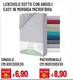 Famila LENZUOLO SOTTO CON ANGOLI EASY IN MORBIDA MICROFIBRA offerta