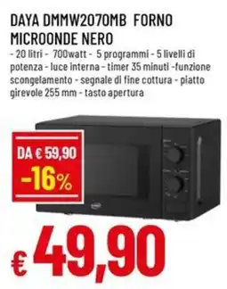 Famila DAYA DMMW2070MB FORNO MICROONDE NERO offerta