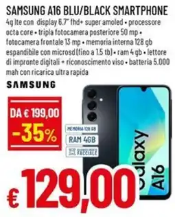 Famila SAMSUNG A16 BLU/BLACK SMARTPHONE offerta