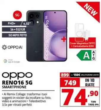 Comet Oppo reno16 5G smartphone offerta