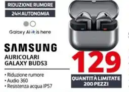 Comet Samsung auricolari galaxy buds3 offerta