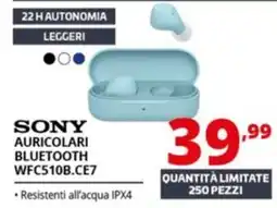 Comet SONY AURICOLARI BLUETOOTH offerta