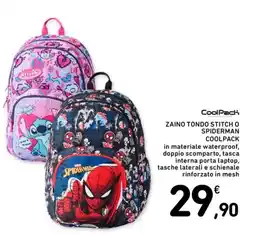 Spesa Facile Conad ZAINO TONDO STITCH O SPIDERMAN COOLPACK offerta