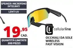 Comet Occhiali da sole wireless fast vision cellularline offerta
