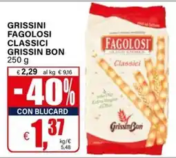 Il Gigante Grissini Fagolosi Classici GrissinBon offerta