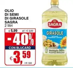 Il Gigante OLIO DI SEMI DI GIRASOLE SAGRA offerta