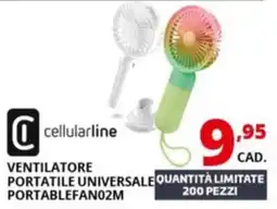 Comet cellularline VENTILATORE PORTATILE UNIVERSALE offerta