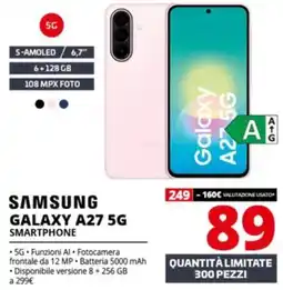 Comet SAMSUNG GALAXY A27 5G SMARTPHONE offerta
