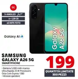 Comet SAMSUNG GALAXY A26 5G SMARTPHONE offerta