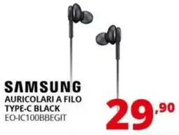 Comet SAMSUNG AURICOLARI A FILO TYPE-C BLACK offerta