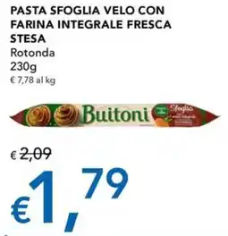 Migross Superstore Pasta Sfoglia Velo con Farina Integrale Fresca Stesa Rotonda Buitoni offerta