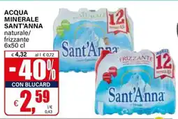 Il Gigante ACQUA MINERALE SANT'ANNA naturale/frizzante offerta