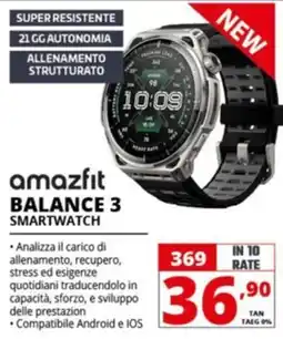 Comet amazfit BALANCE 3 SMARTWATCH offerta