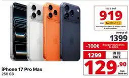 Comet iPhone 17 Pro Max 256GB offerta