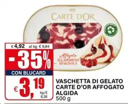 Il Gigante VASCHETTA DI GELATO CARTE D'OR AFFOGATO ALGIDA offerta