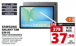 Comet SAMSUNG GALAXY TAB S10 FE TABLET SM-X520NZAREUE offerta
