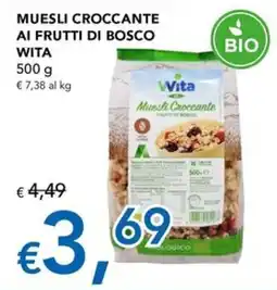 Migross Superstore Muesli Croccante ai Frutti di Bosco WITA offerta