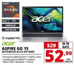 Comet Acer Aspire GO 15 Notebook AG15-42P-R8SE offerta