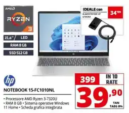 Comet hp NOTEBOOK 15-FC1010NL offerta