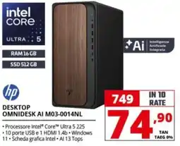 Comet hp DESKTOP OMNIDESK AI M03-0014NL offerta