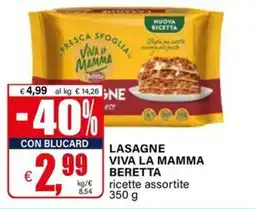 Il Gigante LASAGNE VIVA LA MAMMA BERETTA offerta