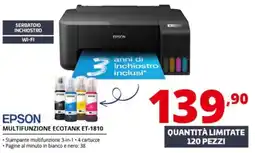 Comet EPSON MULTIFUNZIONE ECOTANK ET-1810 offerta