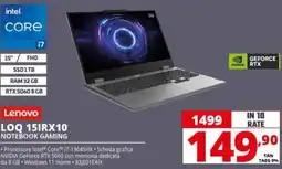 Comet Lenovo LOQ 15IRX10 NOTEBOOK GAMING offerta