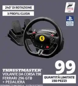 Comet Thrustmaster Volante da Corsa T98 Ferrari 296 GTB + Pedaliera offerta