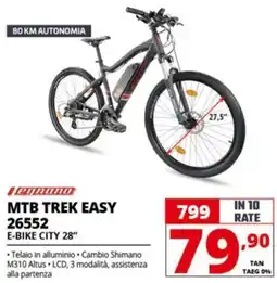 Comet Legnano MTB TREK EASY 26552 E-BIKE CITY 28" offerta