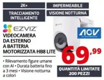 Comet EZVIZ VIDEOCAMERA DA ESTERNO A BATTERIA MOTORIZZATA HB8 LITE offerta