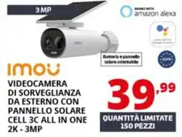 Comet IMOU VIDEOCAMERA DI SORVEGLIANZA DA ESTERNO CON PANNELLO SOLARE CELL 3C ALL IN ONE 2K - 3MP offerta