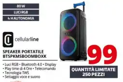 Comet cellularline SPEAKER PORTATILE BTS PKMS BOOMBOXK offerta