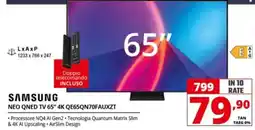 Comet SAMSUNG NEO QNED TV 65" 4K QE65QN70FAUXZT offerta