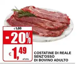 Il Gigante COSTATINE DI REALE SENZ'OSSO DI BOVINO ADULTO offerta