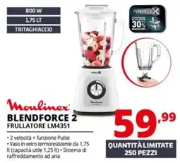 Comet Moulinex BLENDFORCE 2 FRULLATORE LM4351 offerta