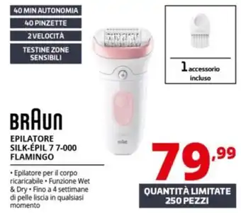 Comet BRAUN EPILATORE SILK-ÉPIL 7 7-000 FLAMINGO offerta