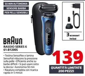Comet BRAUN RASOIO SERIES 6 61-B1200S offerta