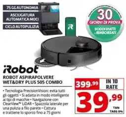 Comet iRobot ROBOT ASPIRAPOLVERE WET&DRY PLUS 505 COMBO offerta
