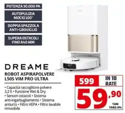 Comet DREAME ROBOT ASPIRAPOLVERE L50S VIM PRO ULTRA offerta