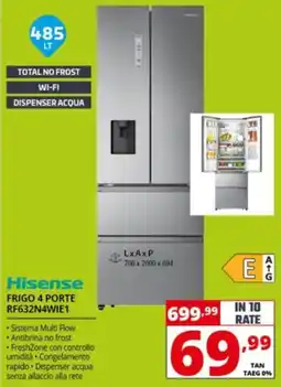 Comet Hisense FRIGO 4 PORTE RF632N4WIE1 offerta