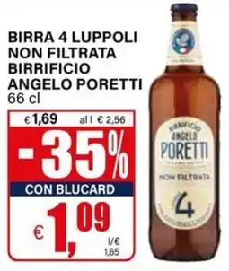 Il Gigante Birra 4 Luppoli Non Filtrata Birrificio Angelo Poretti offerta