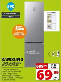 Comet Samsung frigo combinato RB38C676S9/EF offerta